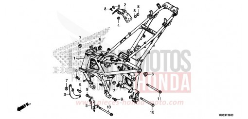 FRAME BODY CBF125NAJ de 2018